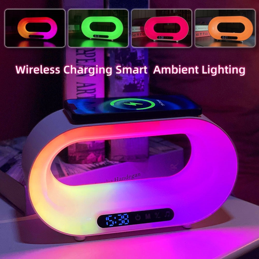 3-in-1 Smart LED Night Light with Wireless Charger & Alarm