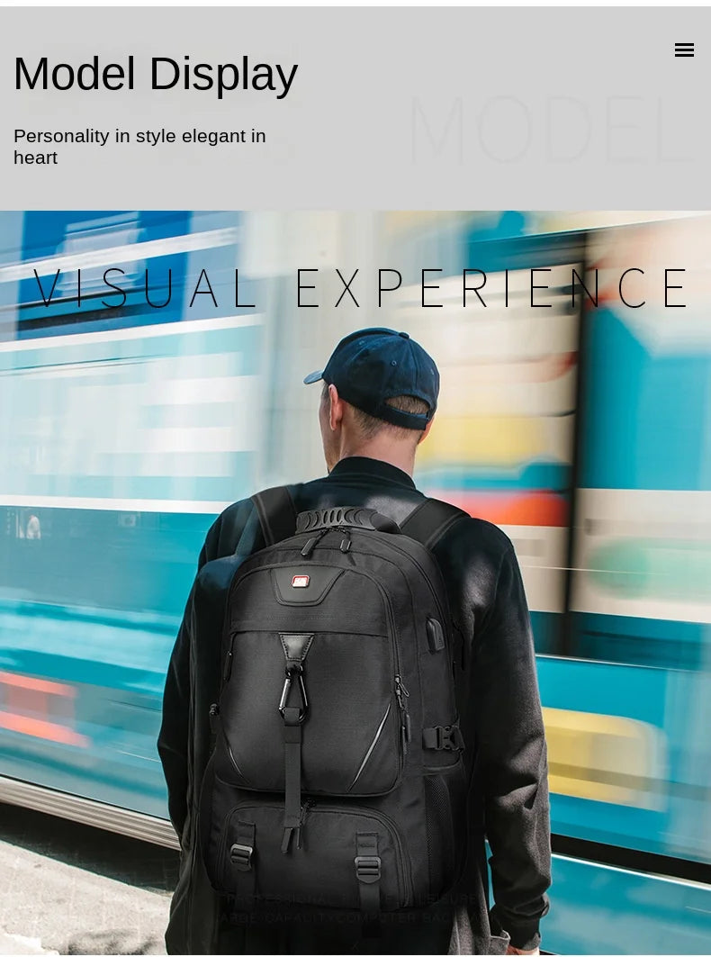 Expandable Travel & Laptop Backpack with USB Charging Port