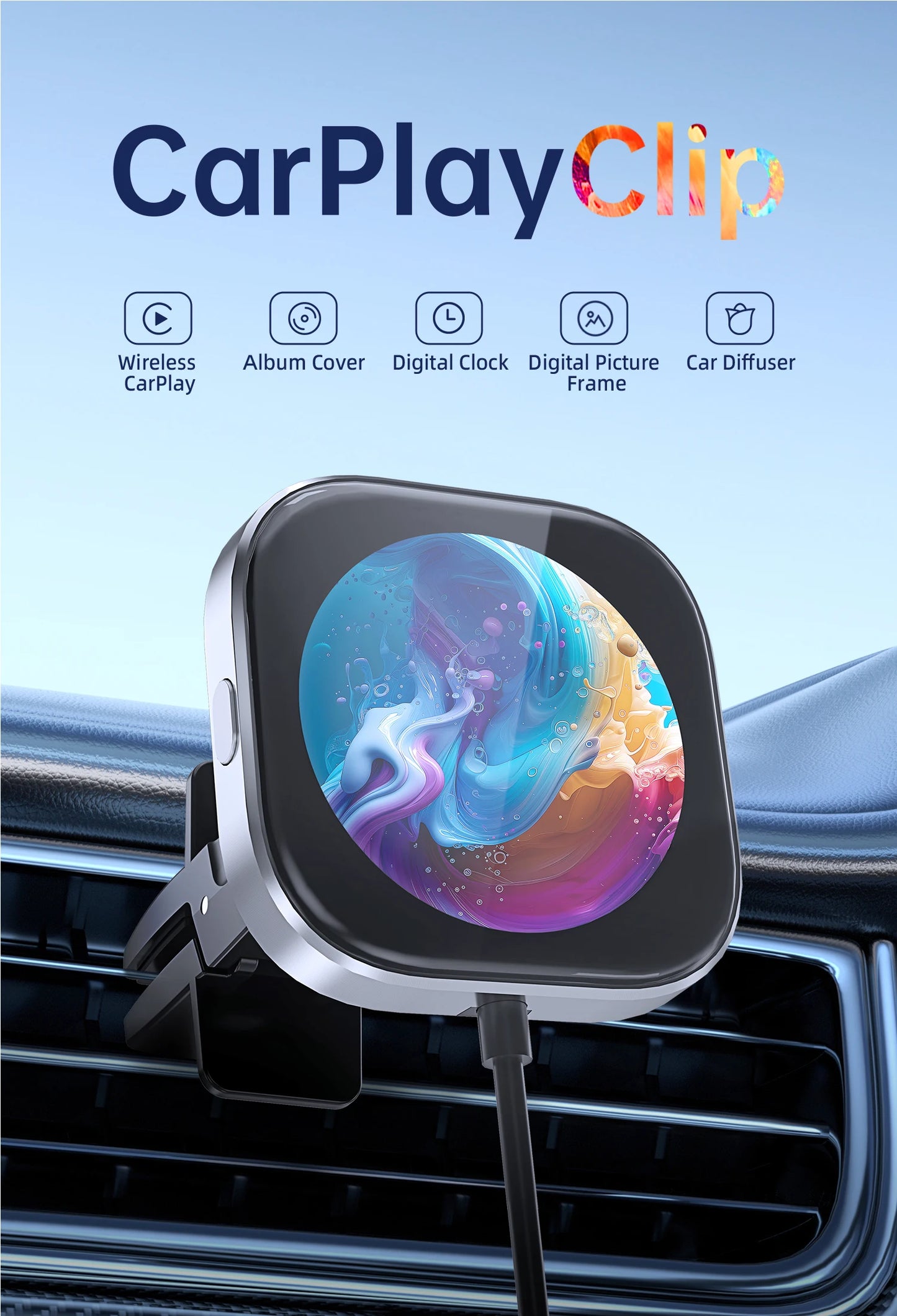 CarPlay Freedom: Wireless Adapter with Display