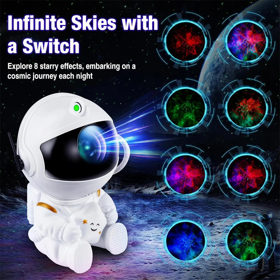 ๐ Astronaut Galaxy Star Projector Night Light