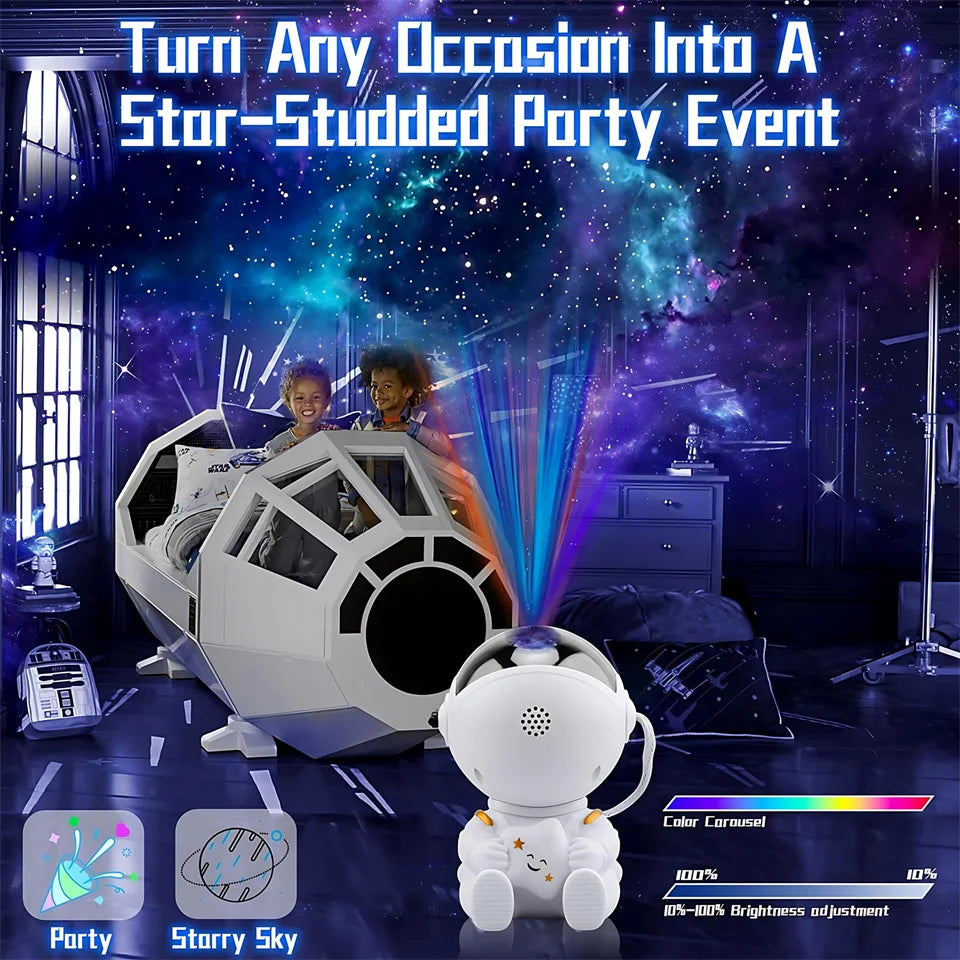 ๐ Astronaut Galaxy Star Projector Night Light