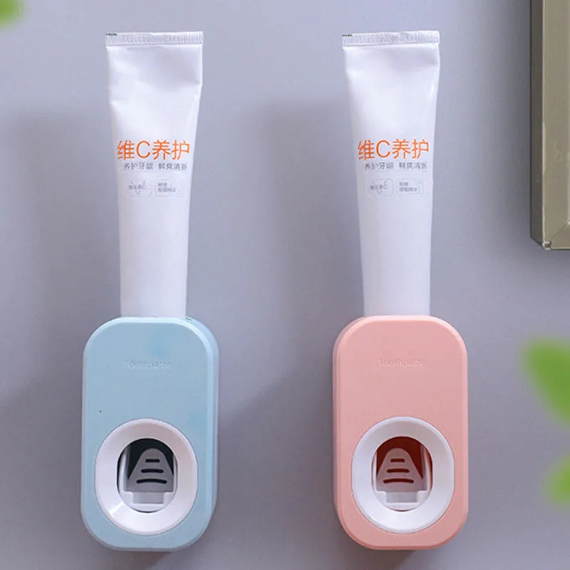 Hands-Free Automatic Toothpaste Dispenser & Holder Set