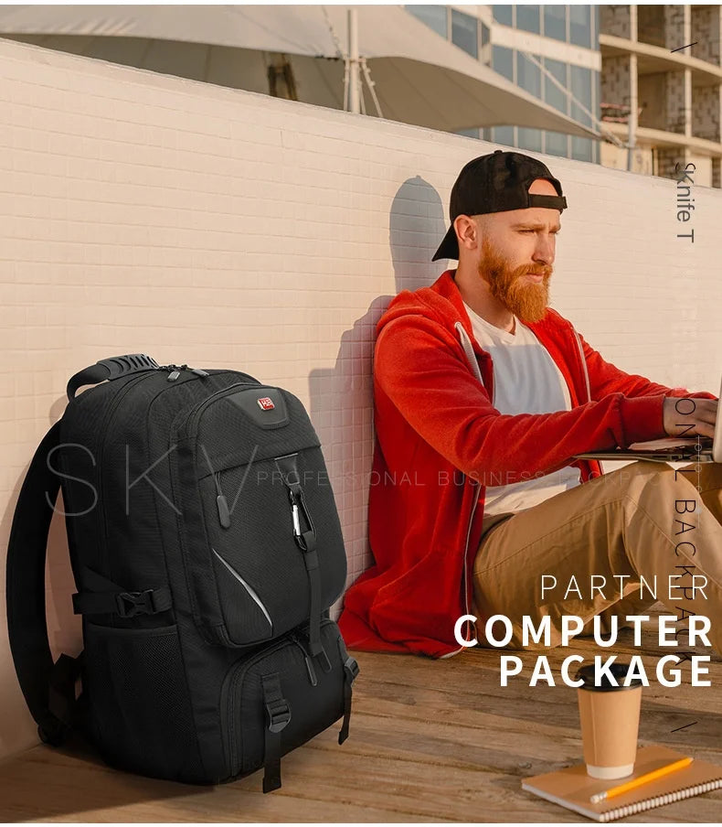 Expandable Travel & Laptop Backpack with USB Charging Port