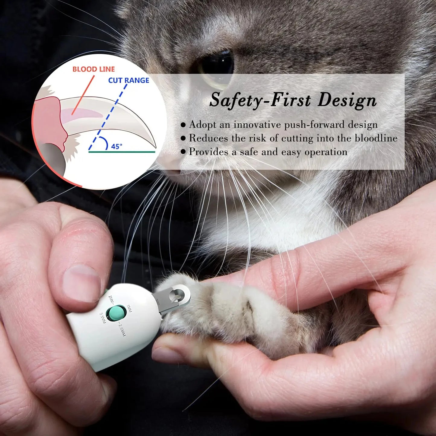Adjustable Cat & Dog Nail Trimmer – No Overcutting