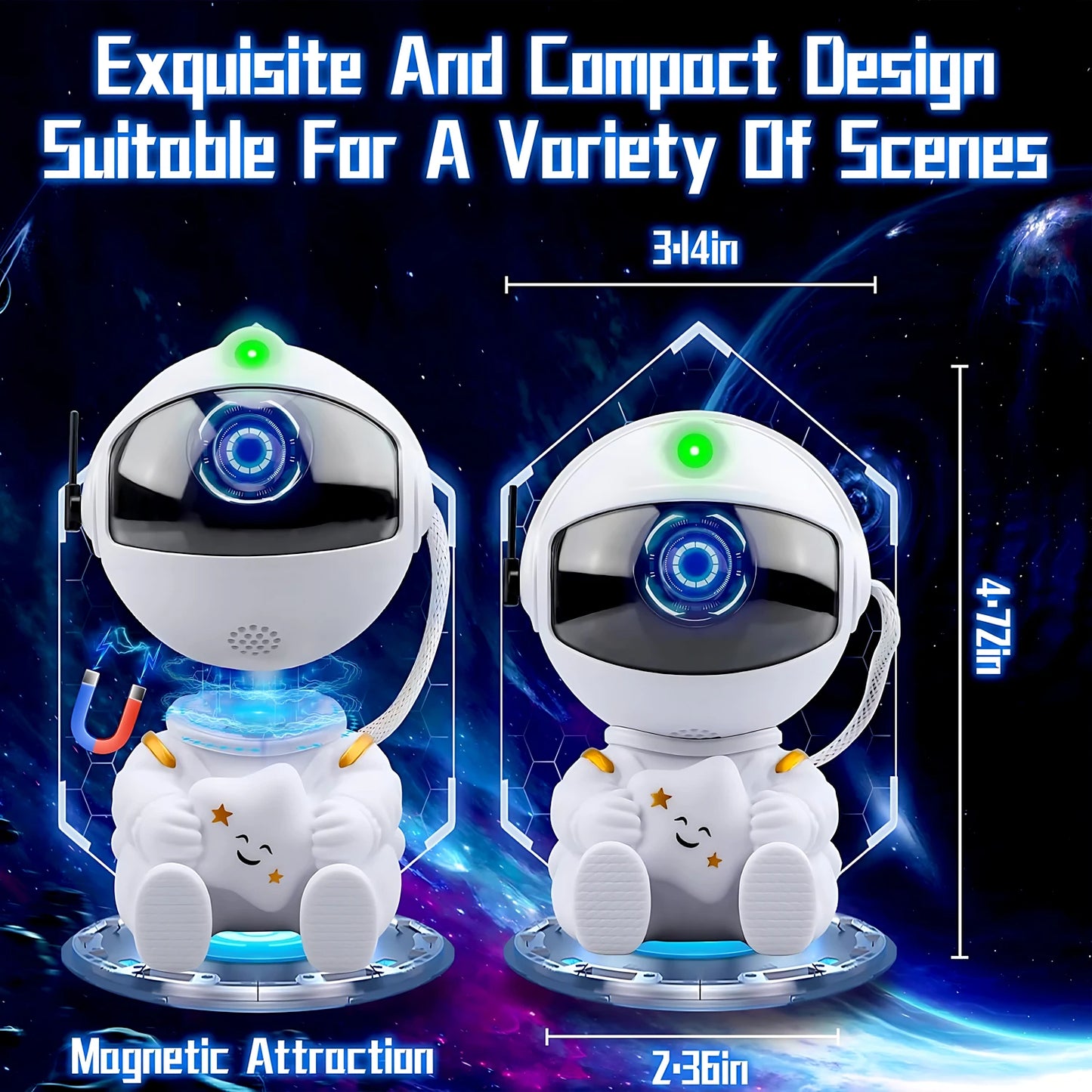 ๐ Astronaut Galaxy Star Projector Night Light