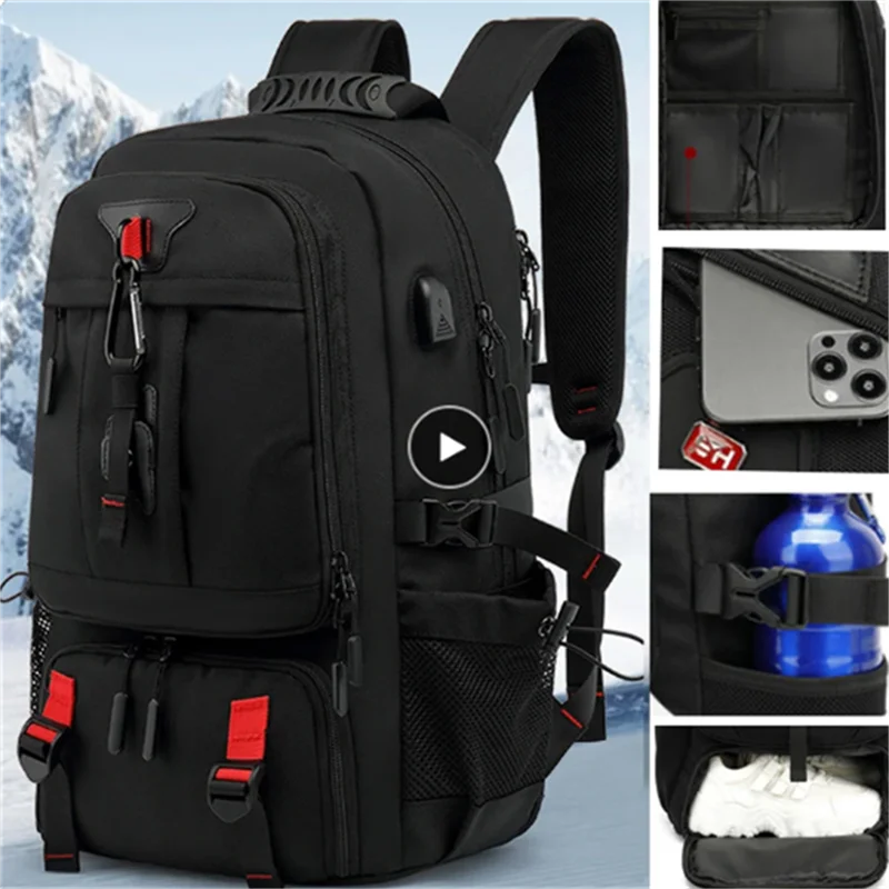 Expandable Travel & Laptop Backpack with USB Charging Port