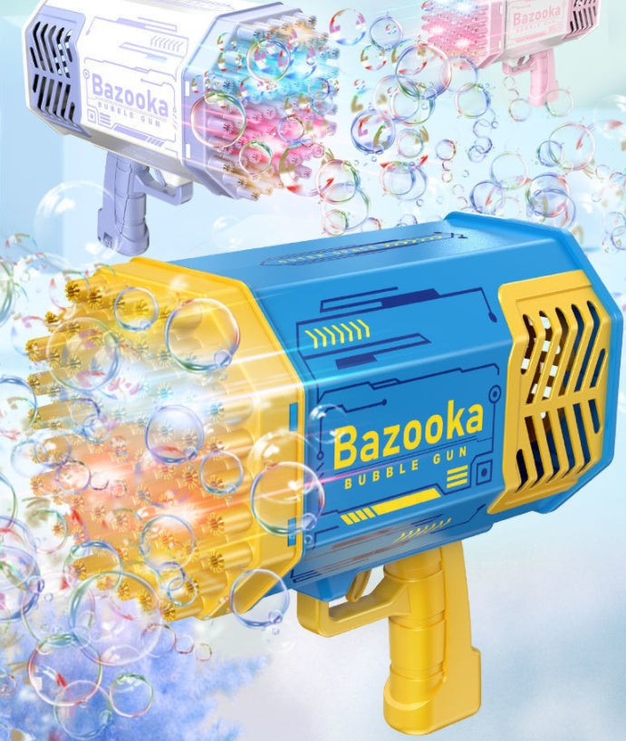 Rocket Bubble Gun 69 Holes – Colorful Lights & Fun Toy