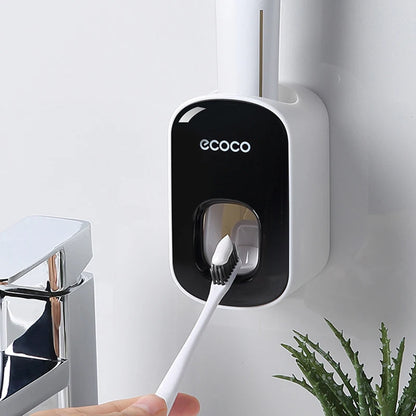 Hands-Free Automatic Toothpaste Dispenser & Holder Set