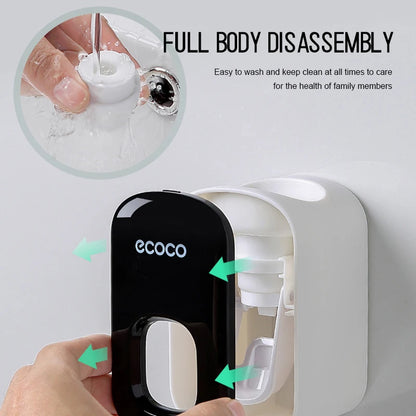 Hands-Free Automatic Toothpaste Dispenser & Holder Set
