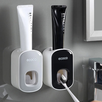 Hands-Free Automatic Toothpaste Dispenser & Holder Set