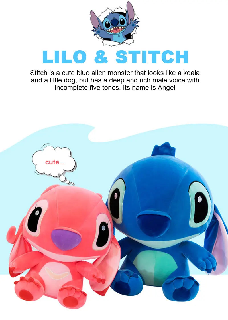 Giant Lilo & Stitch Plush – Soft Hug Pillow Toy