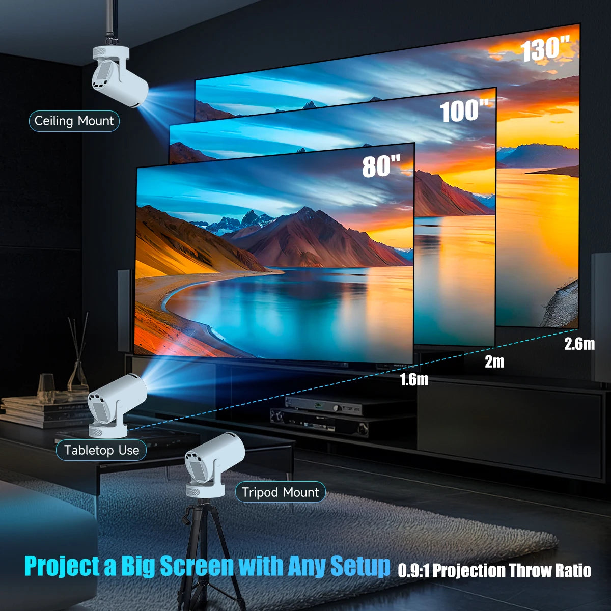 Magcubic HY300 Pro+ 4K WiFi6 Portable Projector
