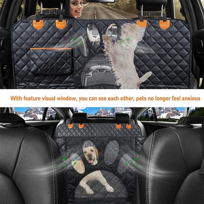 Waterproof Dog Car Seat Cover – Hammock with Mesh Window 🐾🚗