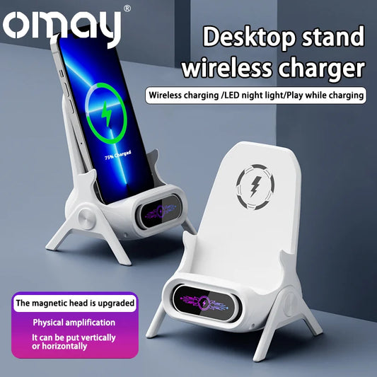Mini Chair 3-in-1 Cordless Fast Charger Stand