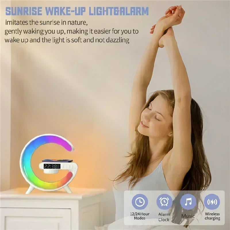 Fast Charging Station with Night Light & Music
