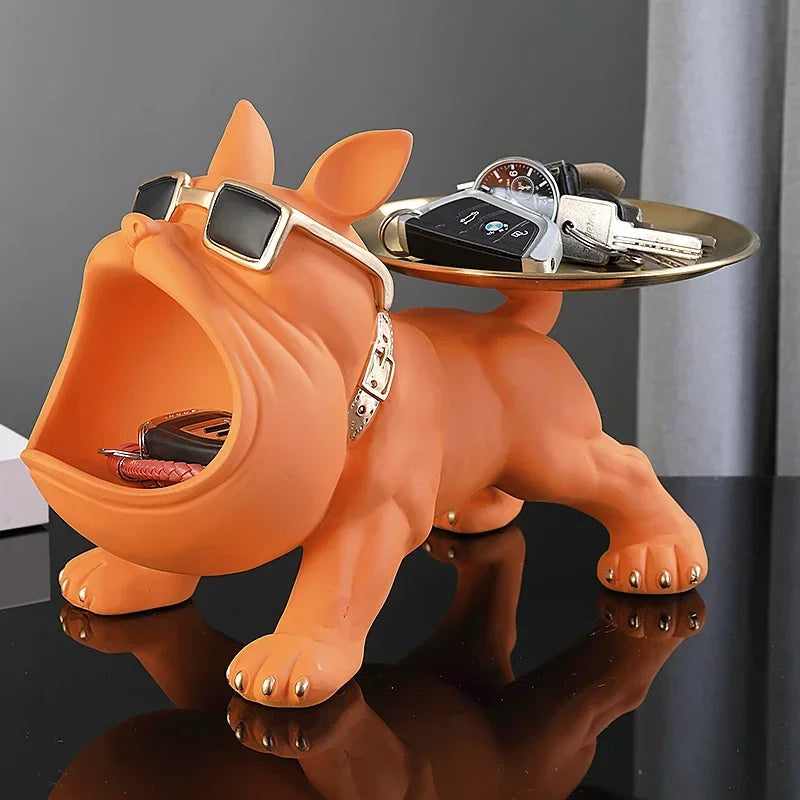 French Bulldog Resin Statue – Chic Storage Dish Decor 🐶✨