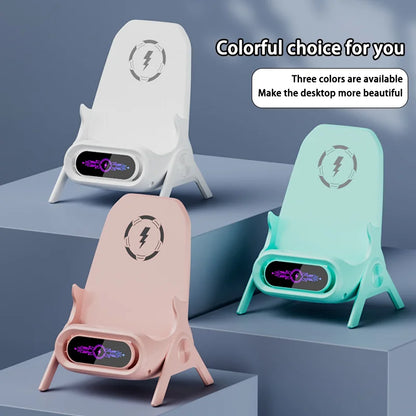 Mini Chair 3-in-1 Cordless Fast Charger Stand