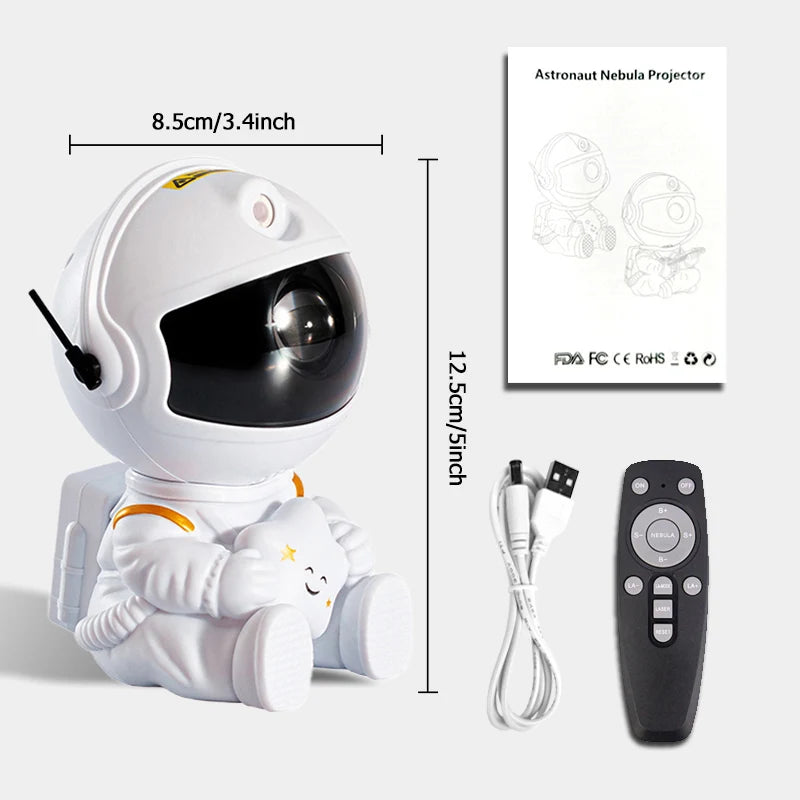 🌌 Astronaut Galaxy Star Projector Night Light