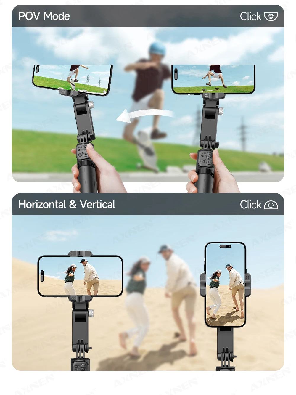AXNEN Q19 AI Gimbal – 360° Face Tracking with Fill Light