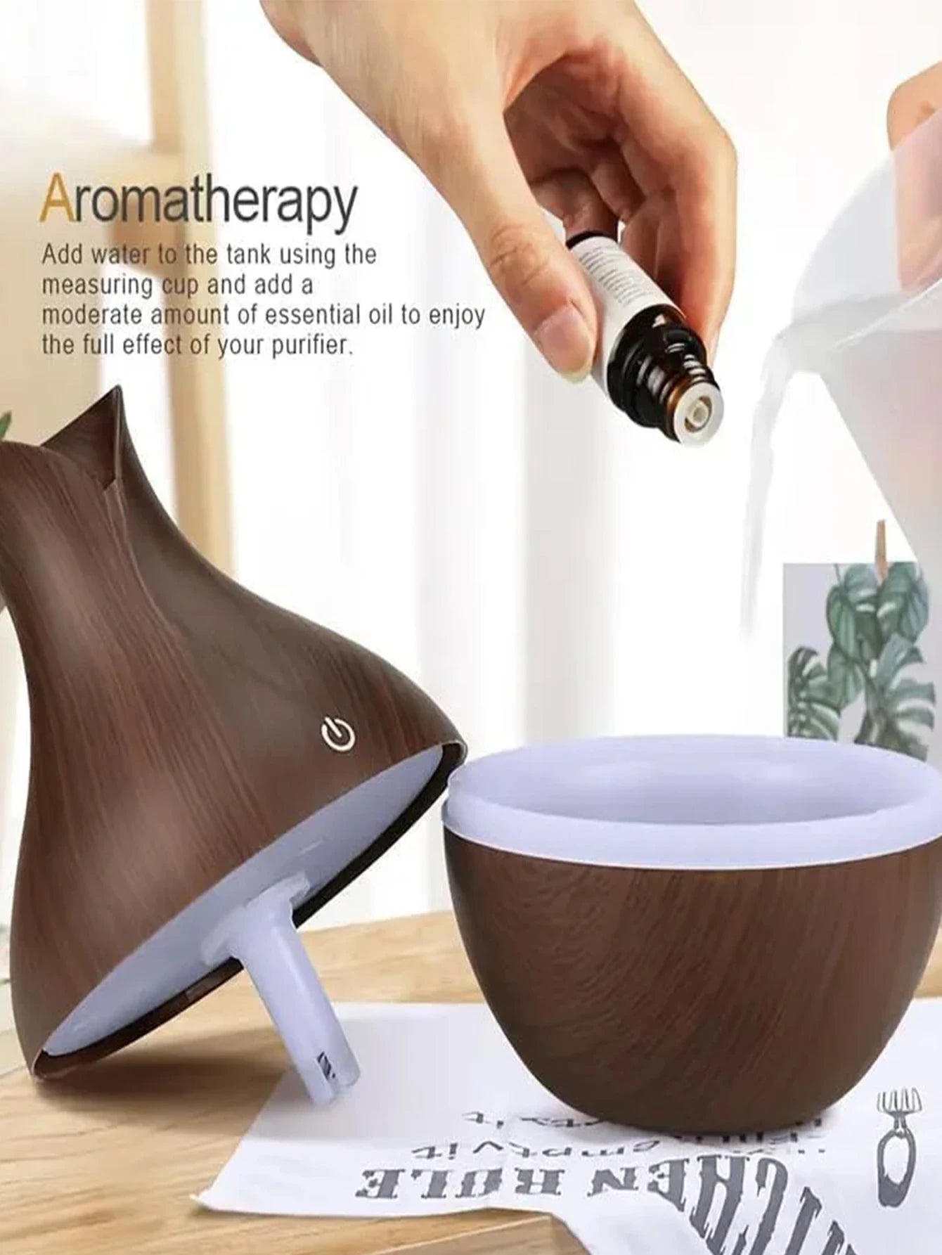 Ultrasonic Essential Oil Humidifier – Quiet LED Aroma Maker