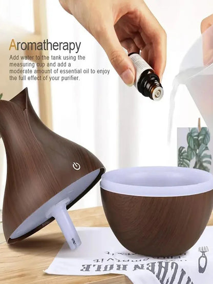 Ultrasonic Essential Oil Humidifier – Quiet LED Aroma Maker