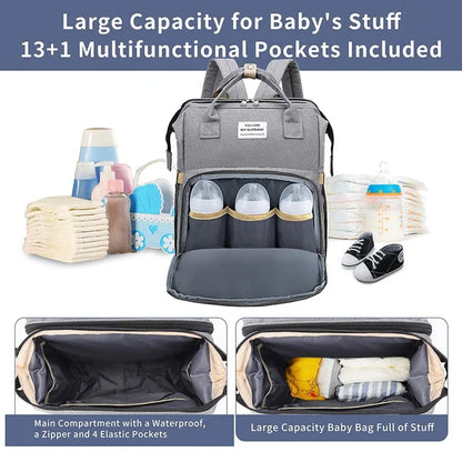 Large Capacity Diaper Backpack – Travel Feeding & Sleeping Bag