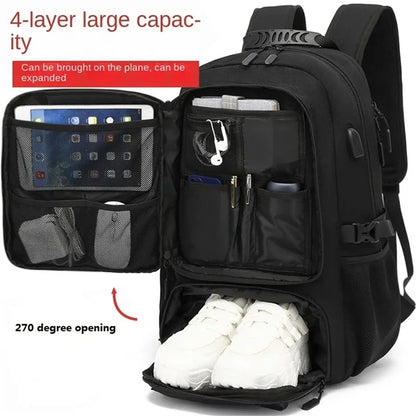 Expandable Travel & Laptop Backpack with USB Charging Port