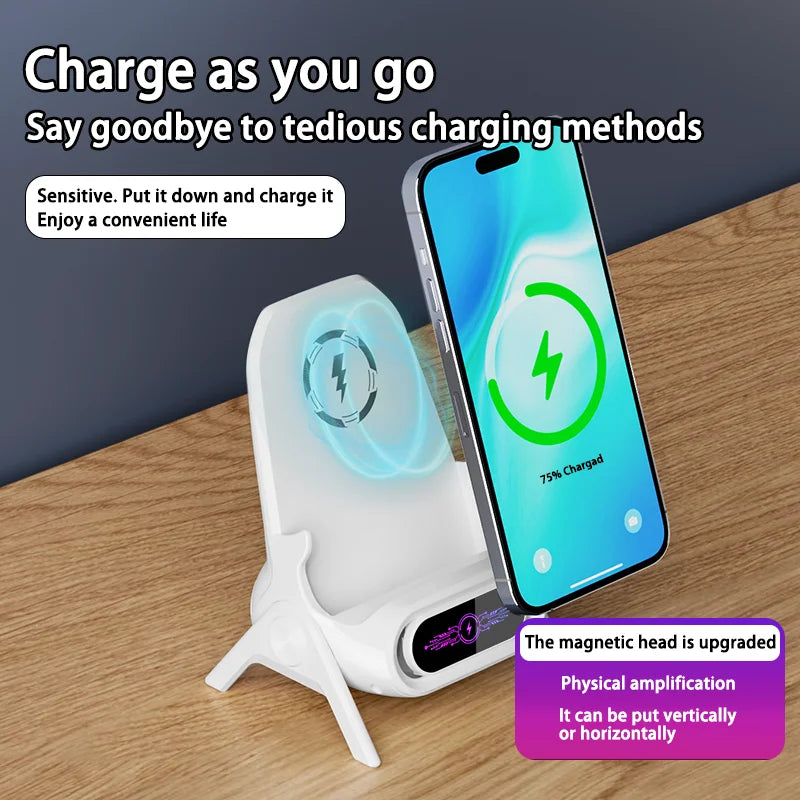 Mini Chair 3-in-1 Cordless Fast Charger Stand