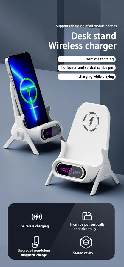 Mini Chair 3-in-1 Cordless Fast Charger Stand