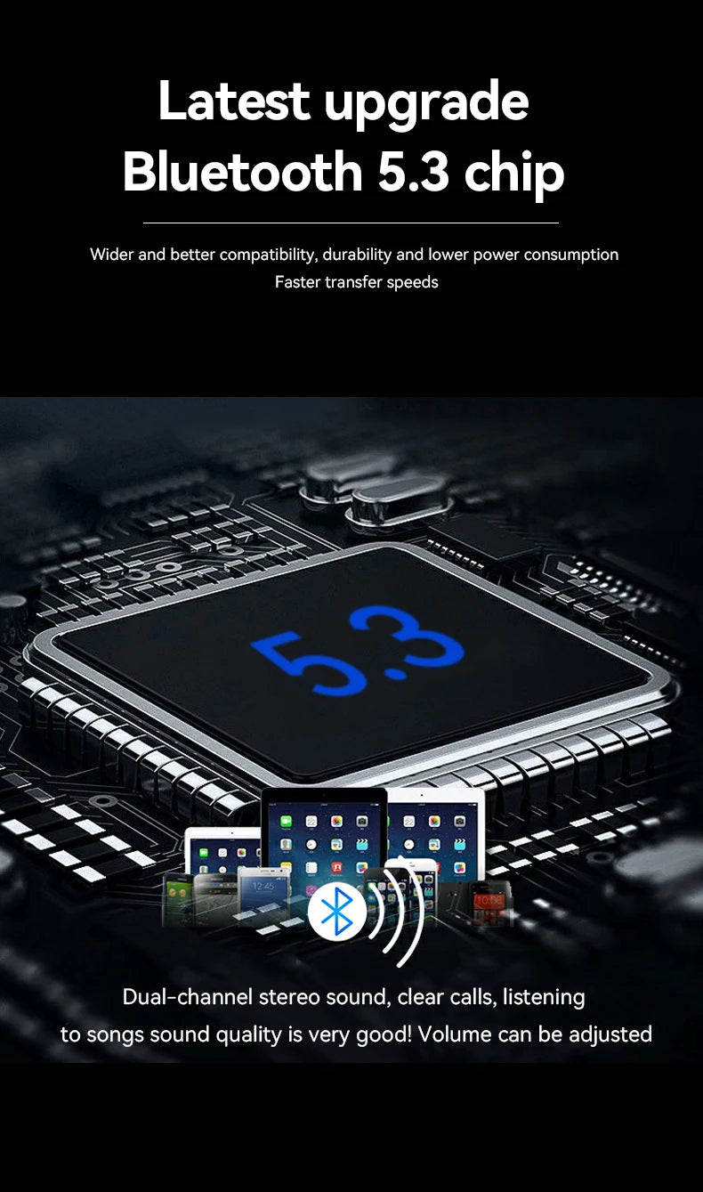 LAXASFIT 2025 New Men's Smart Glasses Women's Bluetooth Glasses Voice Call Control Music UV Polarized Sunglasses