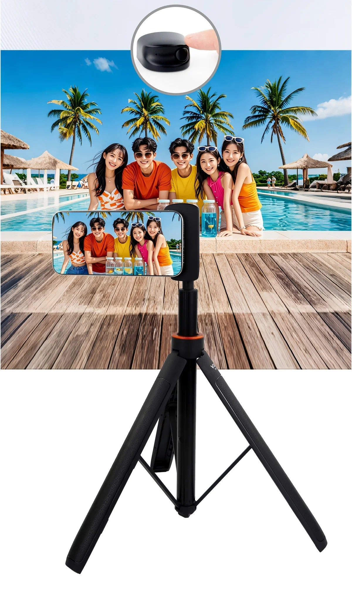 MagSafe Bluetooth Selfie Grip with Fill Light & Stabilizer