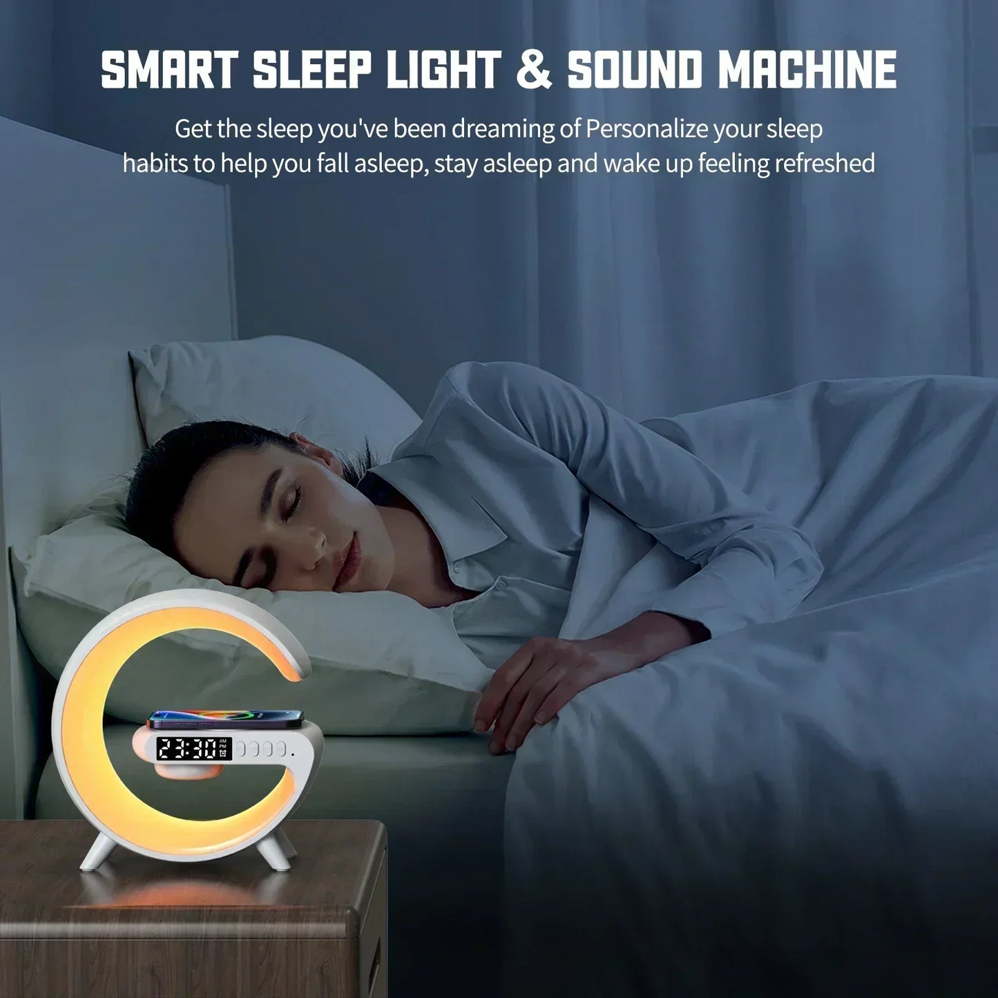 Fast Charging Station with Night Light & Music