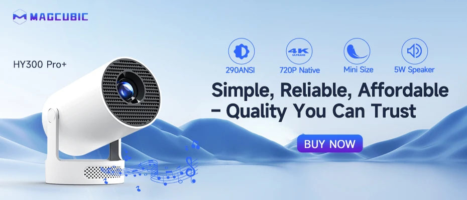 Magcubic HY300 Pro+ 4K WiFi6 Portable Projector