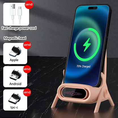 Mini Chair 3-in-1 Cordless Fast Charger Stand