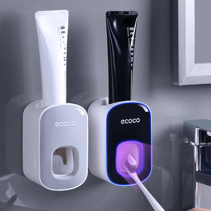 Hands-Free Automatic Toothpaste Dispenser & Holder Set