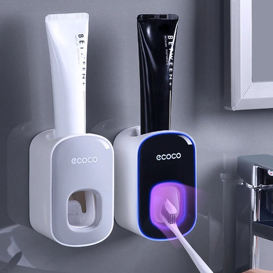 Hands-Free Automatic Toothpaste Dispenser & Holder Set