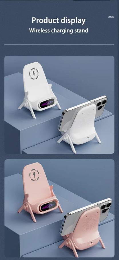 Mini Chair 3-in-1 Cordless Fast Charger Stand