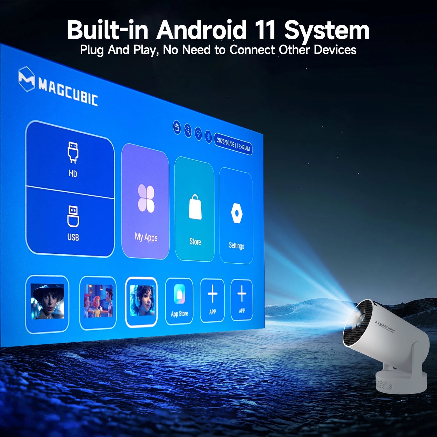 Magcubic HY300 Pro+ 4K WiFi6 Portable Projector