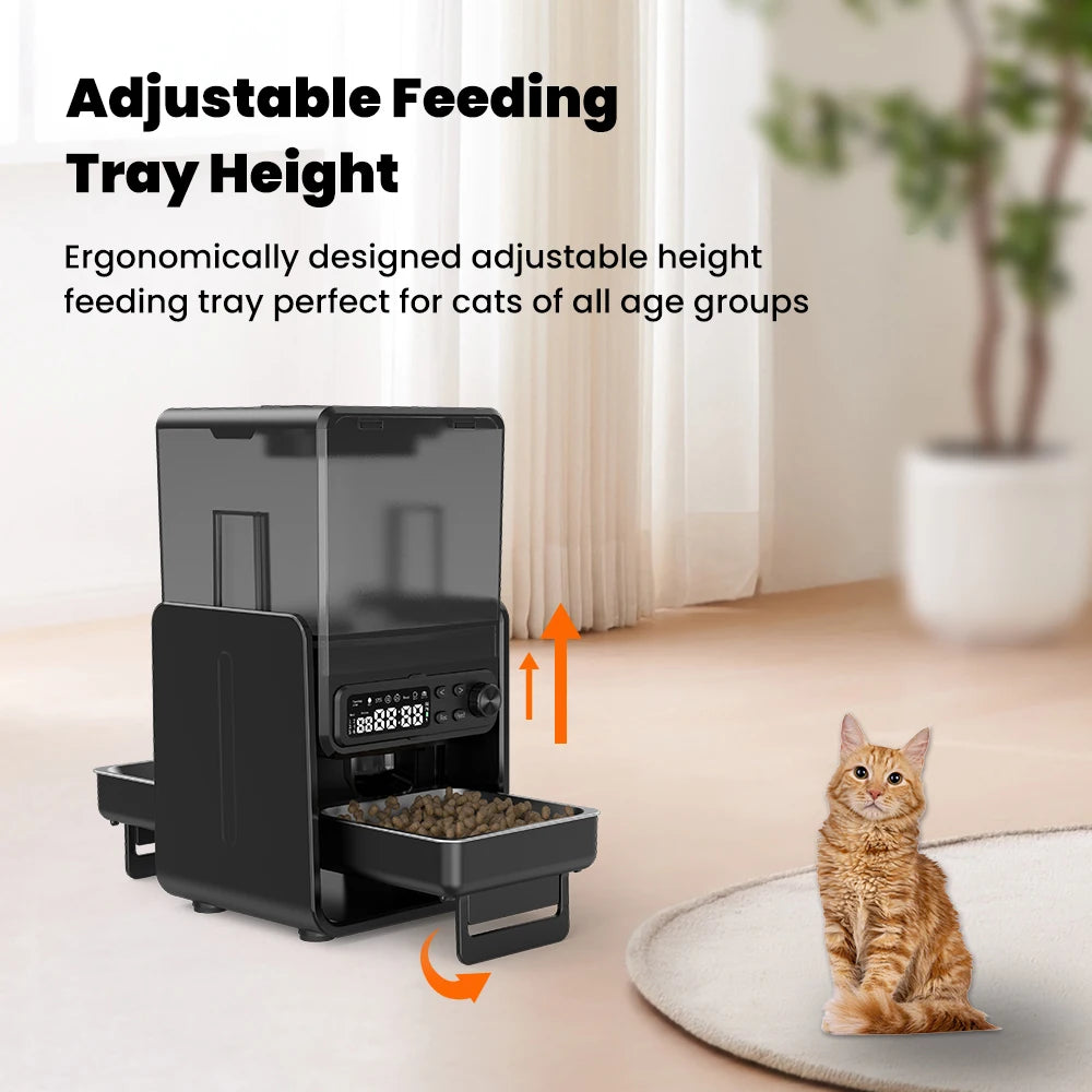 Smart Cat Feeder – 5L Automatic Dispenser with Voice Recorder