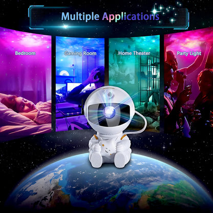 🌌 Astronaut Galaxy Star Projector Night Light