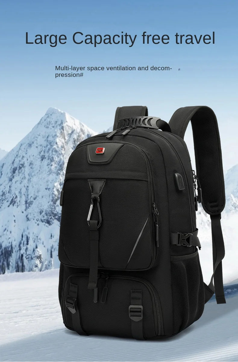 Expandable Travel & Laptop Backpack with USB Charging Port