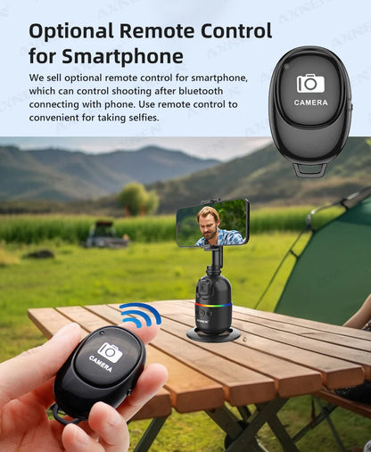 AI Face Tracking Gimbal – 360° Auto Rotate Selfie Stabilizer