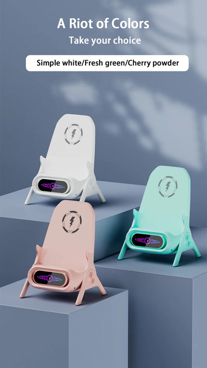 Mini Chair 3-in-1 Cordless Fast Charger Stand