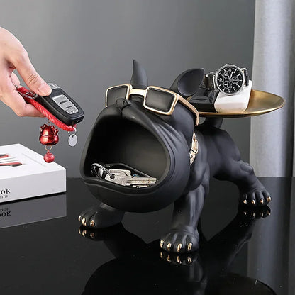 French Bulldog Resin Statue – Chic Storage Dish Decor 🐶✨
