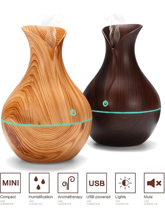 Ultrasonic Essential Oil Humidifier – Quiet LED Aroma Maker