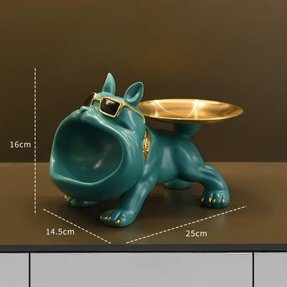 French Bulldog Resin Statue – Chic Storage Dish Decor 🐶✨