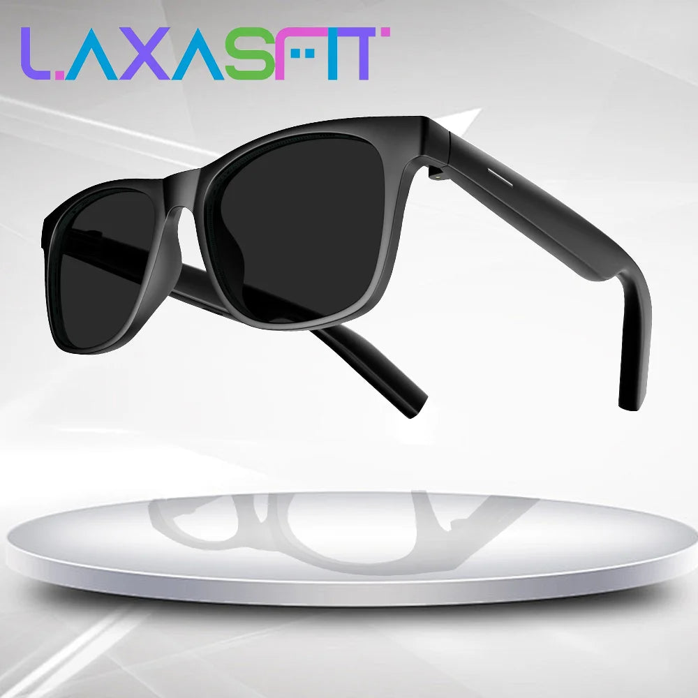 LAXASFIT 2025 New Men's Smart Glasses Women's Bluetooth Glasses Voice Call Control Music UV Polarized Sunglasses