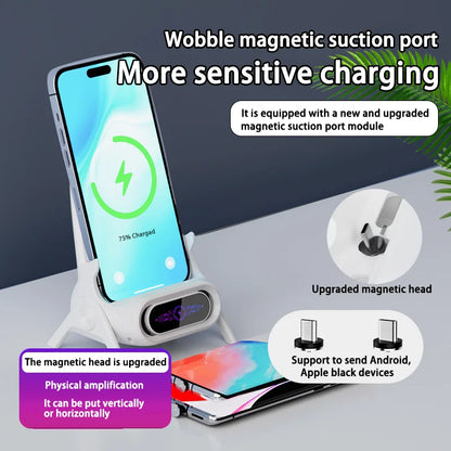 Mini Chair 3-in-1 Cordless Fast Charger Stand