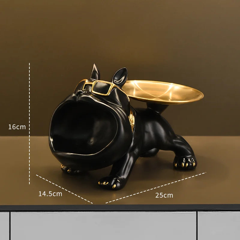 French Bulldog Resin Statue – Chic Storage Dish Decor 🐶✨