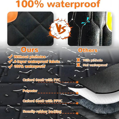 Waterproof Dog Car Seat Cover – Hammock with Mesh Window 🐾🚗